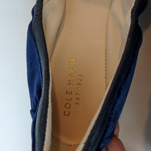 Cole Haan Tali Bow Blue Velvet Ballet Flats 8.5 - Picture 8 of 8